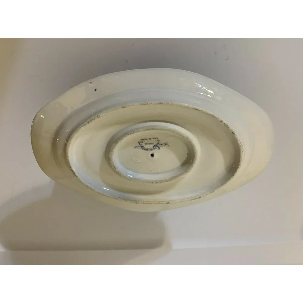 Lucien‎ Michelaud Fres Limoges France 1908-1962 gravy boat with underplate